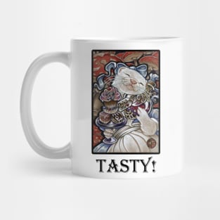 Ferret Alice - Tasty Quote - Black Outlined Version Mug